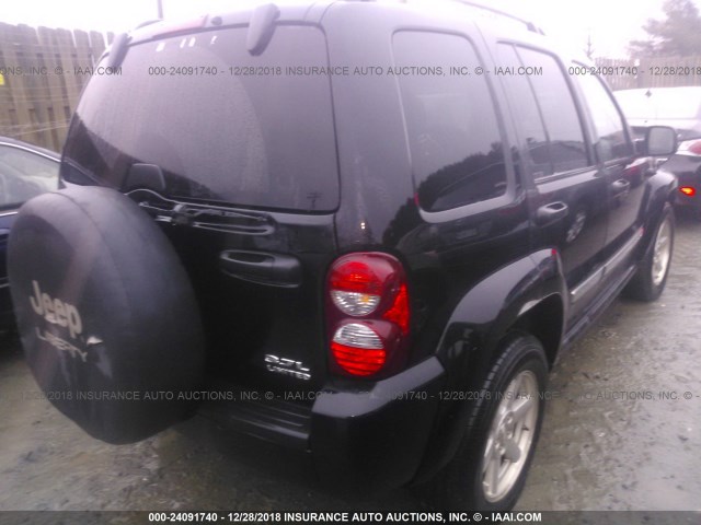 1J4GL58K16W241574 - 2006 JEEP LIBERTY LIMITED BLACK photo 4