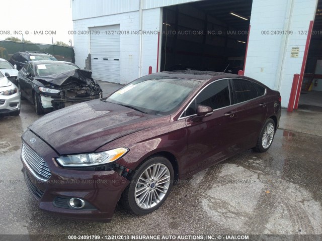 3FA6P0H97DR188391 - 2013 FORD FUSION SE PURPLE photo 2