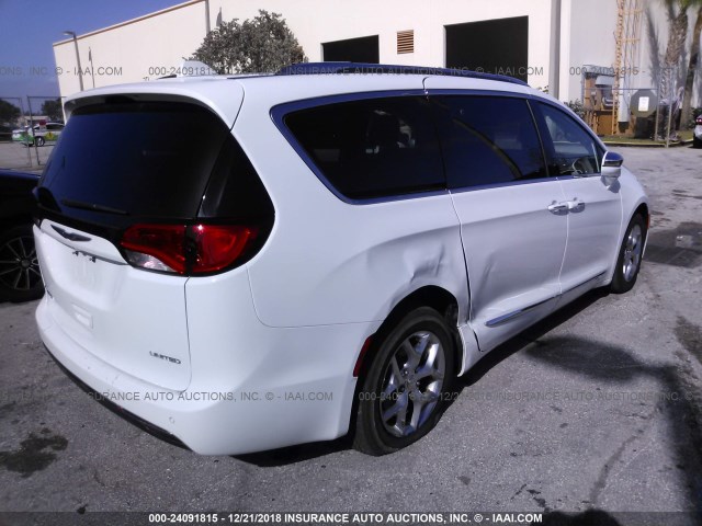 2C4RC1GG6JR149009 - 2018 CHRYSLER PACIFICA LIMITED WHITE photo 4