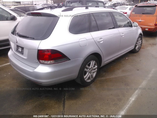 3VWPL7AJ8EM624023 - 2014 VOLKSWAGEN JETTA TDI SILVER photo 4