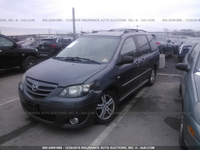 JM3LW28J460557658 - 2006 MAZDA MPV WAGON GRAY photo 2