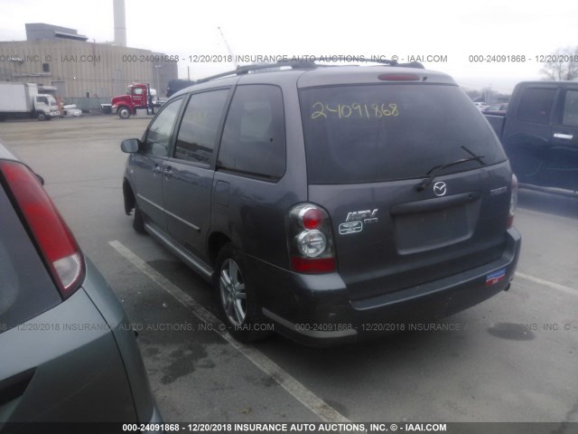 JM3LW28J460557658 - 2006 MAZDA MPV WAGON GRAY photo 3