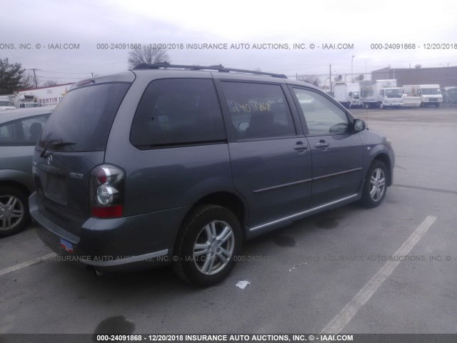 JM3LW28J460557658 - 2006 MAZDA MPV WAGON GRAY photo 4