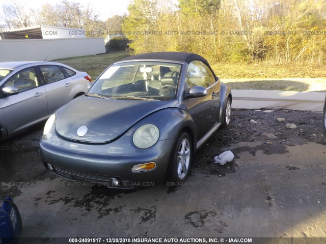 3VWCD31Y75M300594 - 2005 VOLKSWAGEN NEW BEETLE GRAY photo 2