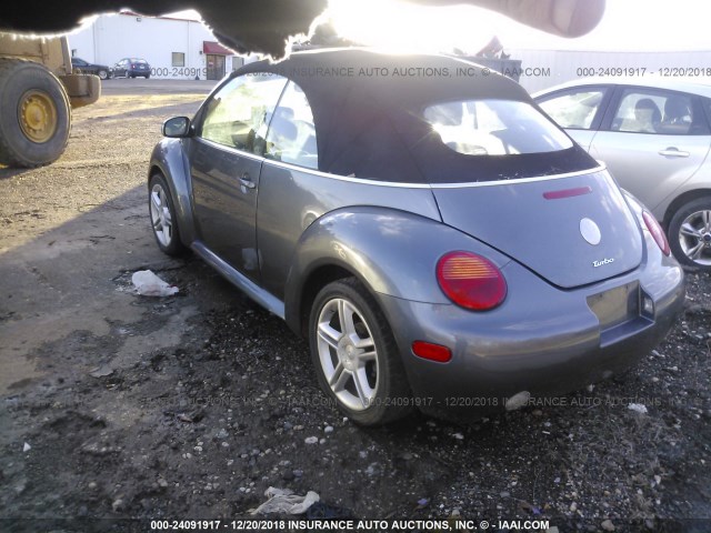 3VWCD31Y75M300594 - 2005 VOLKSWAGEN NEW BEETLE GRAY photo 3