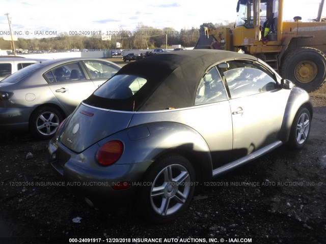 3VWCD31Y75M300594 - 2005 VOLKSWAGEN NEW BEETLE GRAY photo 4