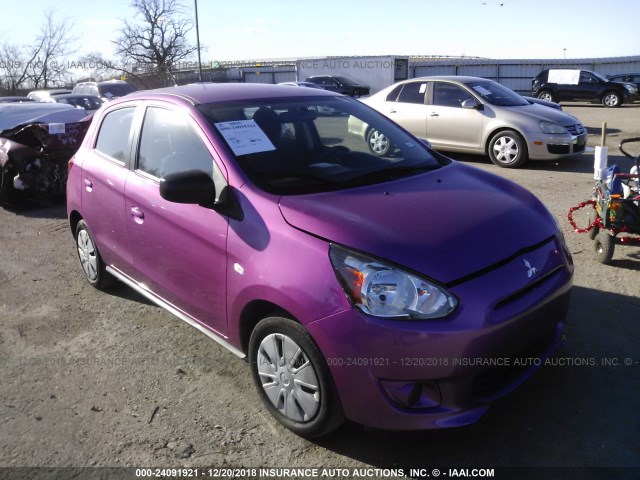 ML32A3HJ4FH060882 - 2015 MITSUBISHI MIRAGE PURPLE photo 1