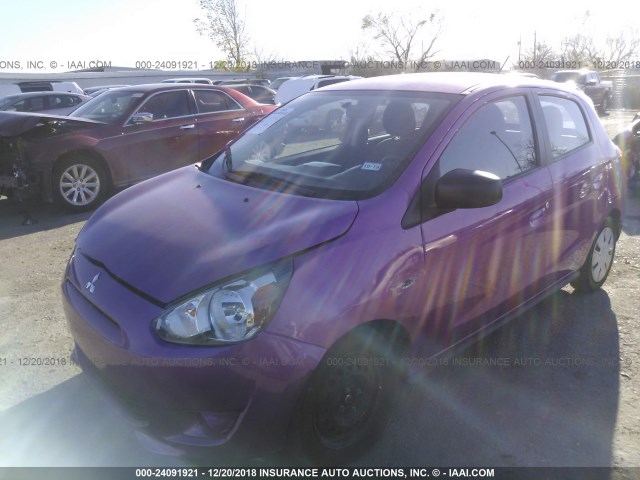 ML32A3HJ4FH060882 - 2015 MITSUBISHI MIRAGE PURPLE photo 2