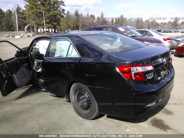 4T4BF1FK4CR229771 - 2012 TOYOTA CAMRY SE/LE/XLE BLACK photo 3