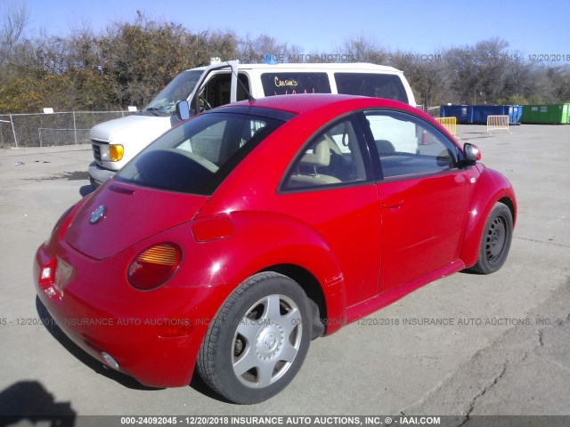 3VWDD21C5YM499202 - 2000 VOLKSWAGEN NEW BEETLE GLX RED photo 4