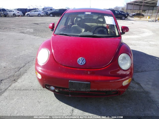 3VWDD21C5YM499202 - 2000 VOLKSWAGEN NEW BEETLE GLX RED photo 6