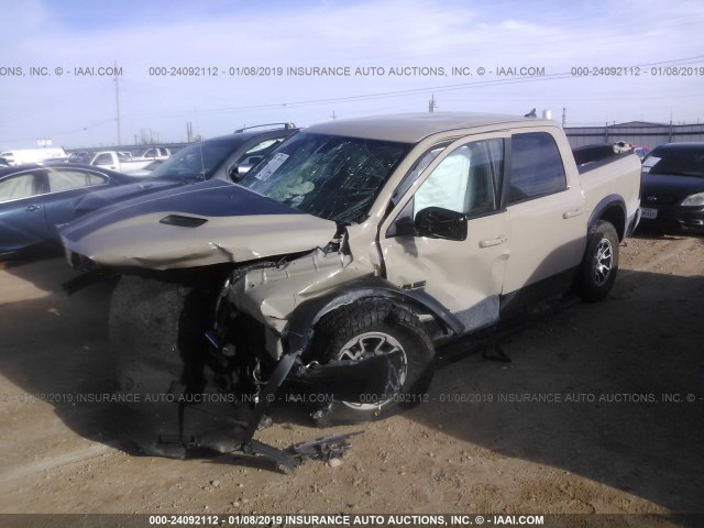 1C6RR7YT4HS620040 - 2017 RAM 1500 REBEL თაფლისფერი ფოტო 2