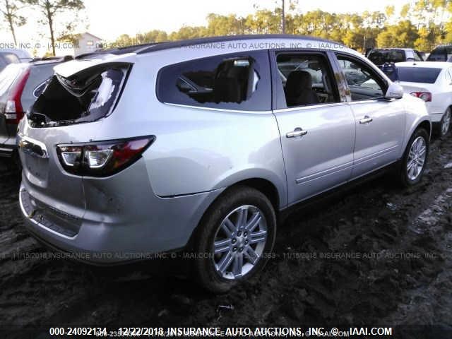 1GNKRGKD2EJ150546 - 2014 CHEVROLET TRAVERSE LT SILVER photo 4