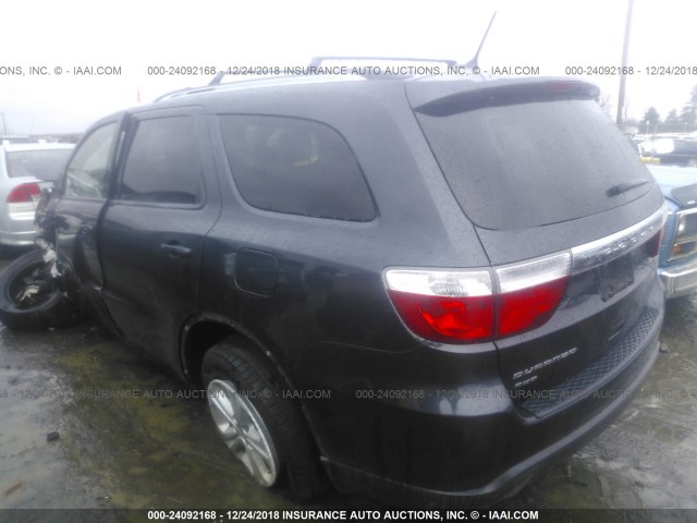 1C4RDJAG7CC206903 - 2012 DODGE DURANGO SXT BLACK photo 3