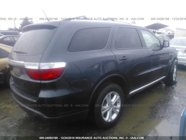 1C4RDJAG7CC206903 - 2012 DODGE DURANGO SXT BLACK photo 4