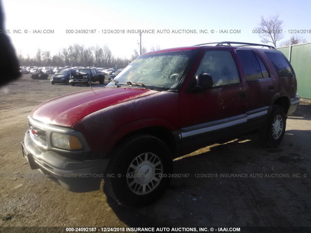 1GKDT13W2T2553132 - 1996 GMC JIMMY RED photo 2