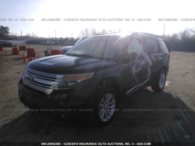 1FM5K7D99EGB80705 - 2014 FORD EXPLORER XLT BLACK photo 2