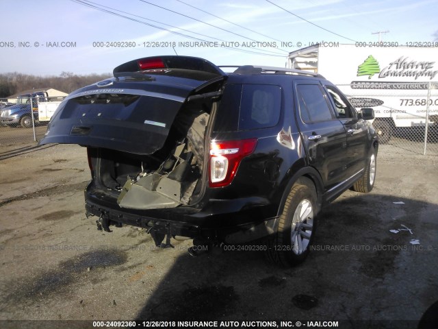 1FM5K7D99EGB80705 - 2014 FORD EXPLORER XLT BLACK photo 4