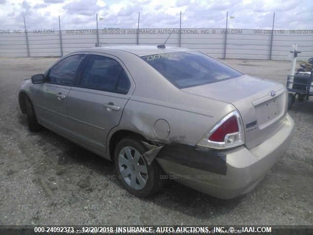 3FAHP06Z77R167301 - 2007 FORD FUSION S GOLD photo 3