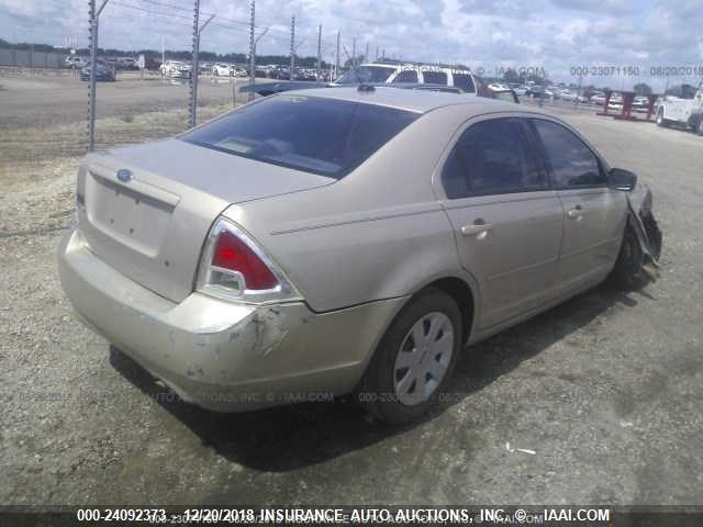 3FAHP06Z77R167301 - 2007 FORD FUSION S GOLD photo 4