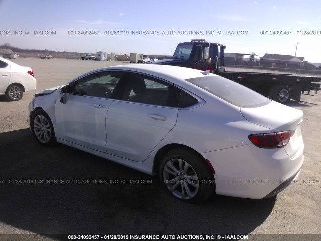 1C3CCCAB5GN185038 - 2016 CHRYSLER 200 LIMITED WHITE photo 3