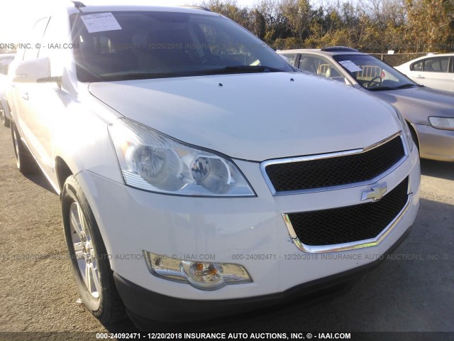 1GNKRGED1CJ186897 - 2012 CHEVROLET TRAVERSE LT WHITE photo 6