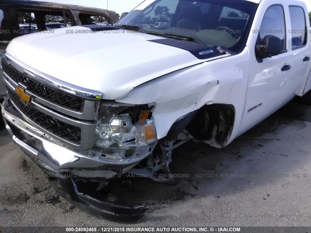 1GC1CVCG6EF180252 - 2014 CHEVROLET SILVERADO C2500 HEAVY DUTY WHITE photo 6