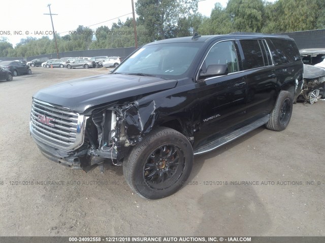 1GKS2GKC6GR185507 - 2016 GMC YUKON XL K1500 SLT BLACK photo 2