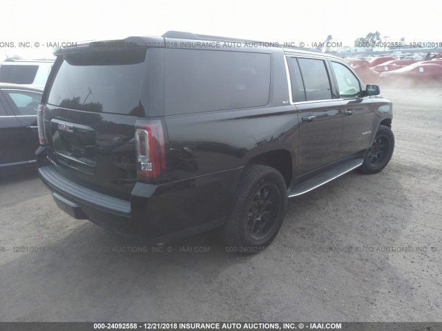 1GKS2GKC6GR185507 - 2016 GMC YUKON XL K1500 SLT BLACK photo 4