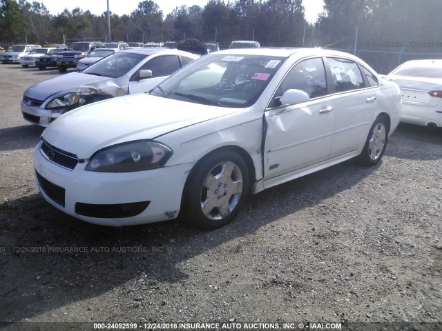 2G1WD57C291127113 - 2009 CHEVROLET IMPALA SS WHITE photo 2