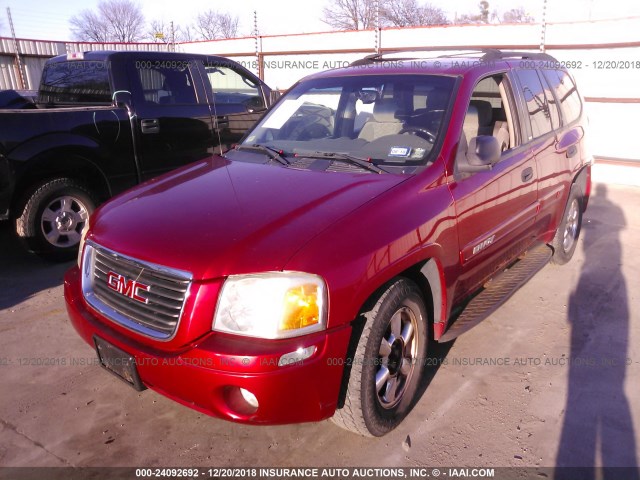 1GKDT13S332333589 - 2003 GMC ENVOY RED photo 2