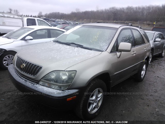 JT6GF10U9Y0055412 - 2000 LEXUS RX 300 BEIGE photo 2