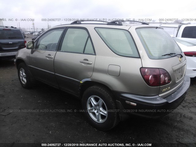 JT6GF10U9Y0055412 - 2000 LEXUS RX 300 BEIGE photo 3