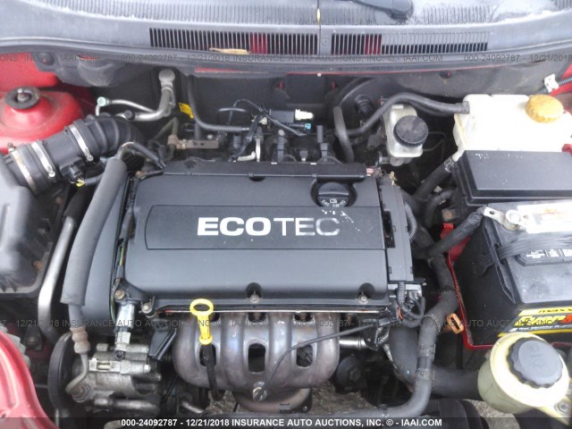 KL1TD5DE2BB116397 - 2011 CHEVROLET AVEO LS/LT წითელი ფოტო 10