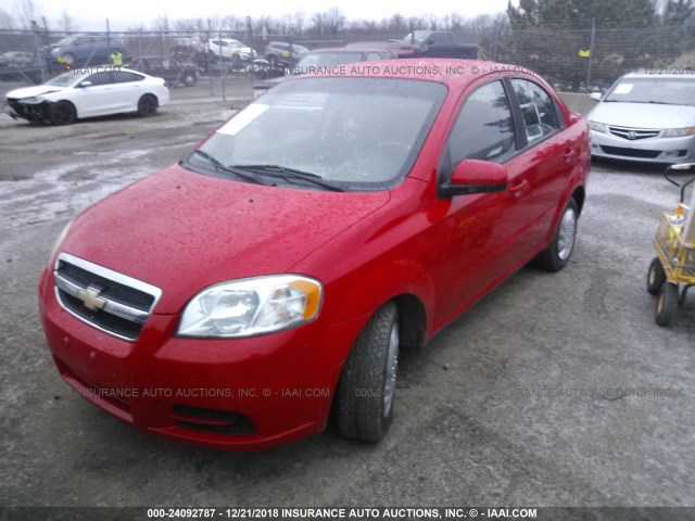 KL1TD5DE2BB116397 - 2011 CHEVROLET AVEO LS/LT წითელი ფოტო 2