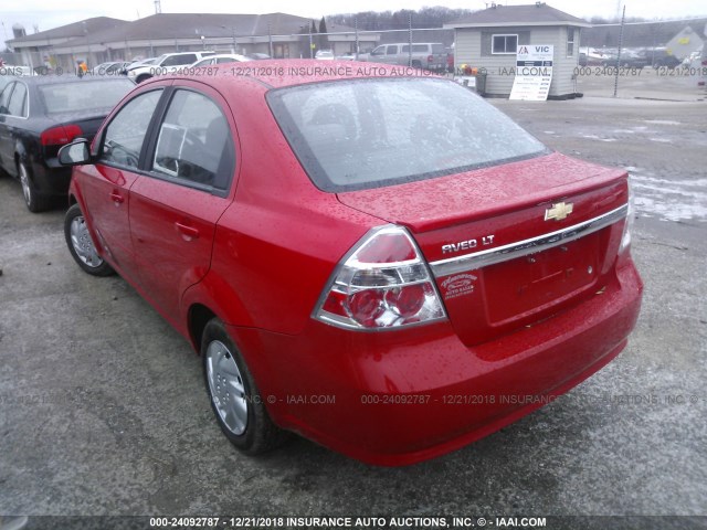 KL1TD5DE2BB116397 - 2011 CHEVROLET AVEO LS/LT წითელი ფოტო 3
