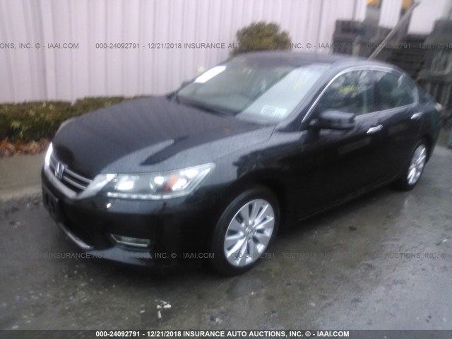 1HGCR3F87DA046525 - 2013 HONDA ACCORD BLACK photo 2