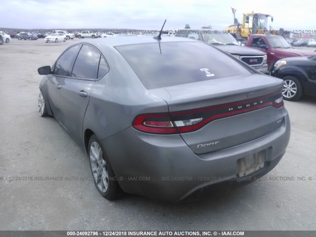 1C3CDFBA9DD151027 - 2013 DODGE DART SXT GRAY photo 3