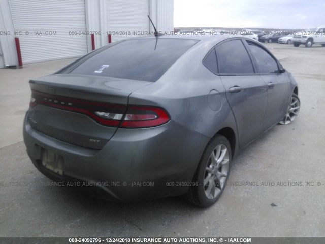 1C3CDFBA9DD151027 - 2013 DODGE DART SXT GRAY photo 4