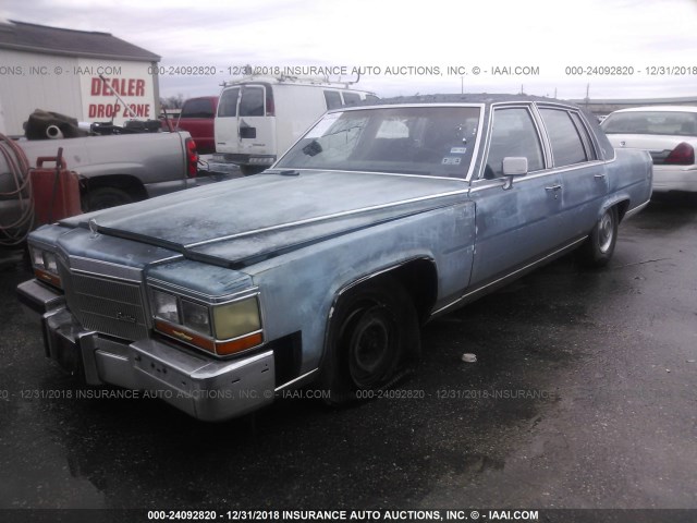 1G6DW69Y7G9731030 - 1986 CADILLAC FLEETWOOD BROUGHAM BLUE photo 2