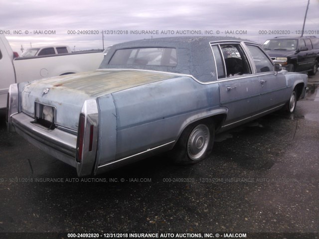 1G6DW69Y7G9731030 - 1986 CADILLAC FLEETWOOD BROUGHAM BLUE photo 4