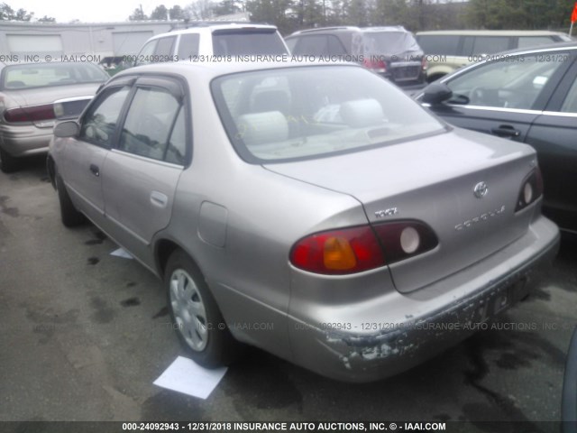 2T1BR12E61C396665 - 2001 TOYOTA COROLLA CE/LE/S GOLD photo 3