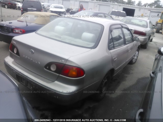 2T1BR12E61C396665 - 2001 TOYOTA COROLLA CE/LE/S GOLD photo 4