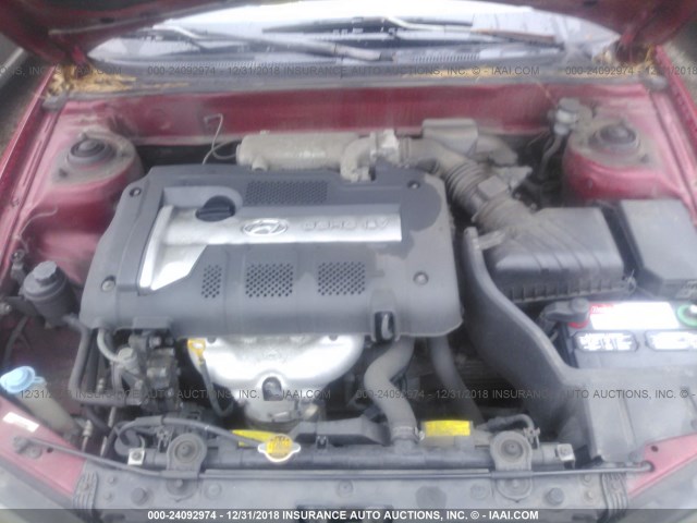 KMHDN46D84U887507 - 2004 HYUNDAI ELANTRA GLS/GT RED photo 10