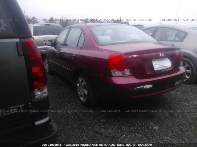 KMHDN46D84U887507 - 2004 HYUNDAI ELANTRA GLS/GT RED photo 3