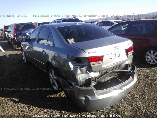 5NPEU46FX7H270735 - 2007 HYUNDAI SONATA SE/LIMITED GRAY photo 3