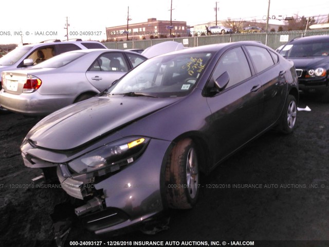 1C3CDFBB6FD150901 - 2015 DODGE DART SXT GRAY photo 2