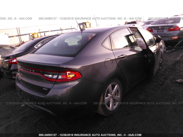 1C3CDFBB6FD150901 - 2015 DODGE DART SXT GRAY photo 4