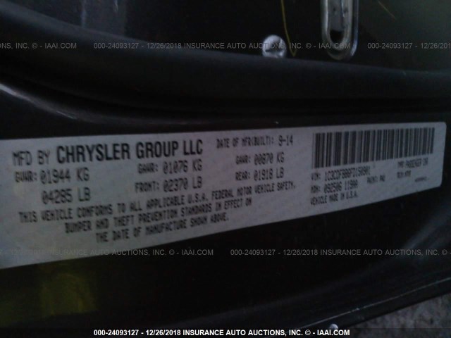 1C3CDFBB6FD150901 - 2015 DODGE DART SXT GRAY photo 9