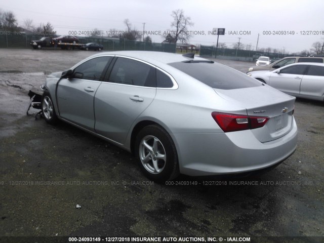 1G1ZB5ST4HF193292 - 2017 CHEVROLET MALIBU LS SILVER photo 3